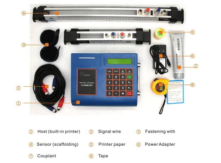 GUF130 Non-contact Handheld water Digital Ultrasonic flow meter with printer