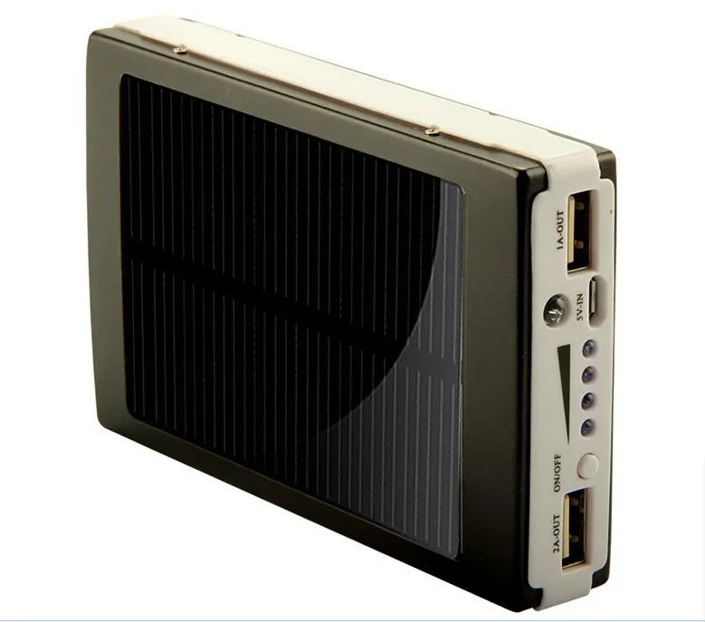 Top 50pcs/lot power bank 30000mah solar charger mobile phone charger battery for 5s, for and so on