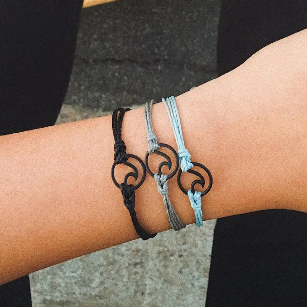 3pcs/set Boho beach Surf Bracelets Handmade Wave Charms Letter Friendship bracelet wax string Bracelets&Bangles, As picture
3pcs/set Boho beach Surf Bracelets Handmade Wave Charms Letter Friendship bracelet wax string Bracelets&Bangles, As picture