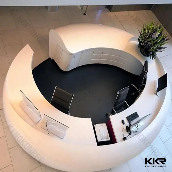 Modern Small Reception Desk Round Reception Desk View Round