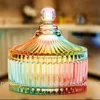 Colorful Glass Bottle Candy Jar With Lids For Honest Price/ china factory