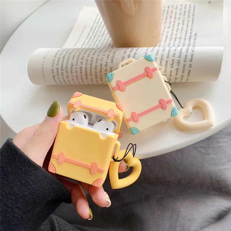 For AirPods Case Fashion Cute Suitcase Trunk Luggage Case Earphone Protective Cover, Colorful 
For AirPods Case Fashion Cute Suitcase Trunk Luggage Case Earphone Protective Cover, Colorful