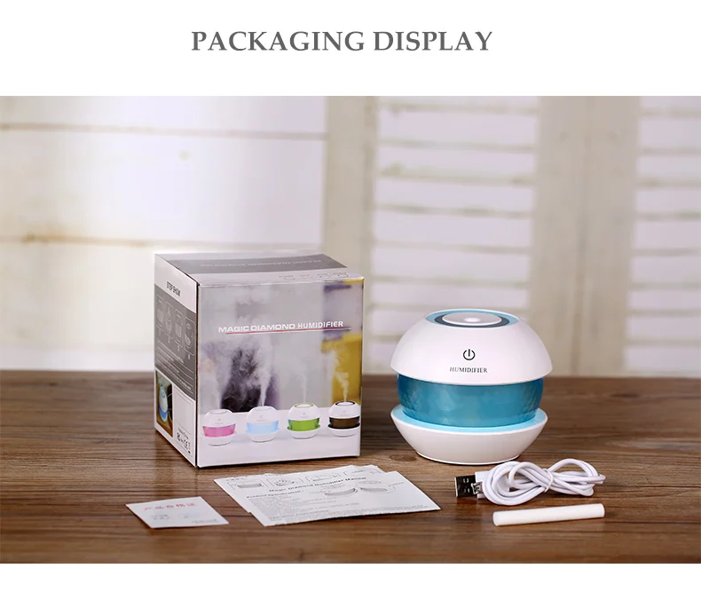 150ml electric moisture humidifier ultrasonic cool mist humidifer home air purifier with colorful led light
