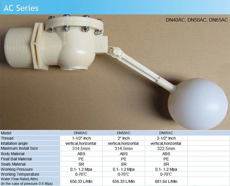 Water level controller float valve brass float valve float ball valve