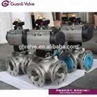 3 Way Float Ball Valve with air cylinder