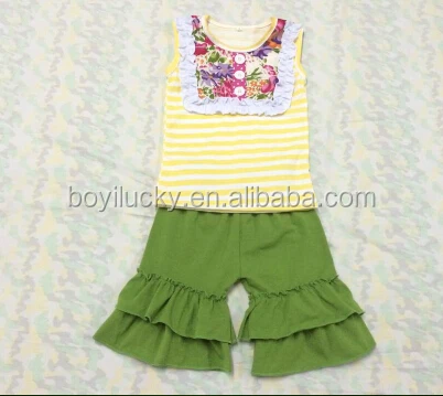秋のブティック子供バルク卸売冬のクスクスムーンremakes子供ストライプブティック服セット女の子感謝祭セット仕入れ・メーカー・工場