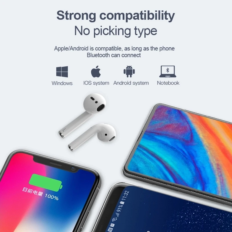 i10 tws 5.0 mini Earphone wireless charging Siri Double Ear hands-free call BT5.0 bluetooth wireless Earbuds i10 - ANKUX.COM