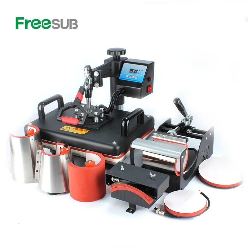 Freesub Manufacturer 8 in 1 heat press machine magic mug t shirt printer t-shirt printing machine