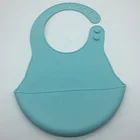 High quality fancy waterproof silicone baby toddler bibs with snaps