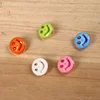 cute plastic made colorful shank smile emoji button for kids sweater