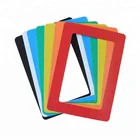 Hot selling colorful rubber epoxy square photo frame fridge magnet