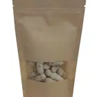 Customized brown kraft paper stand up pouch food packaging resealable kraft paper mylar bags with ziplock