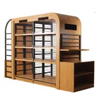 Supermarket Steel Wood Retail Shelf Wooden Store Rack Display Shelving