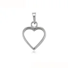 34467 xuping jewelry making supplies heart pendant rhodium plated imitation jewellery