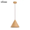 Savia Hot sale wood pendant lamp vintage hanging light for home or bar chandeliers ceiling pendant lights E27 ceiling lights