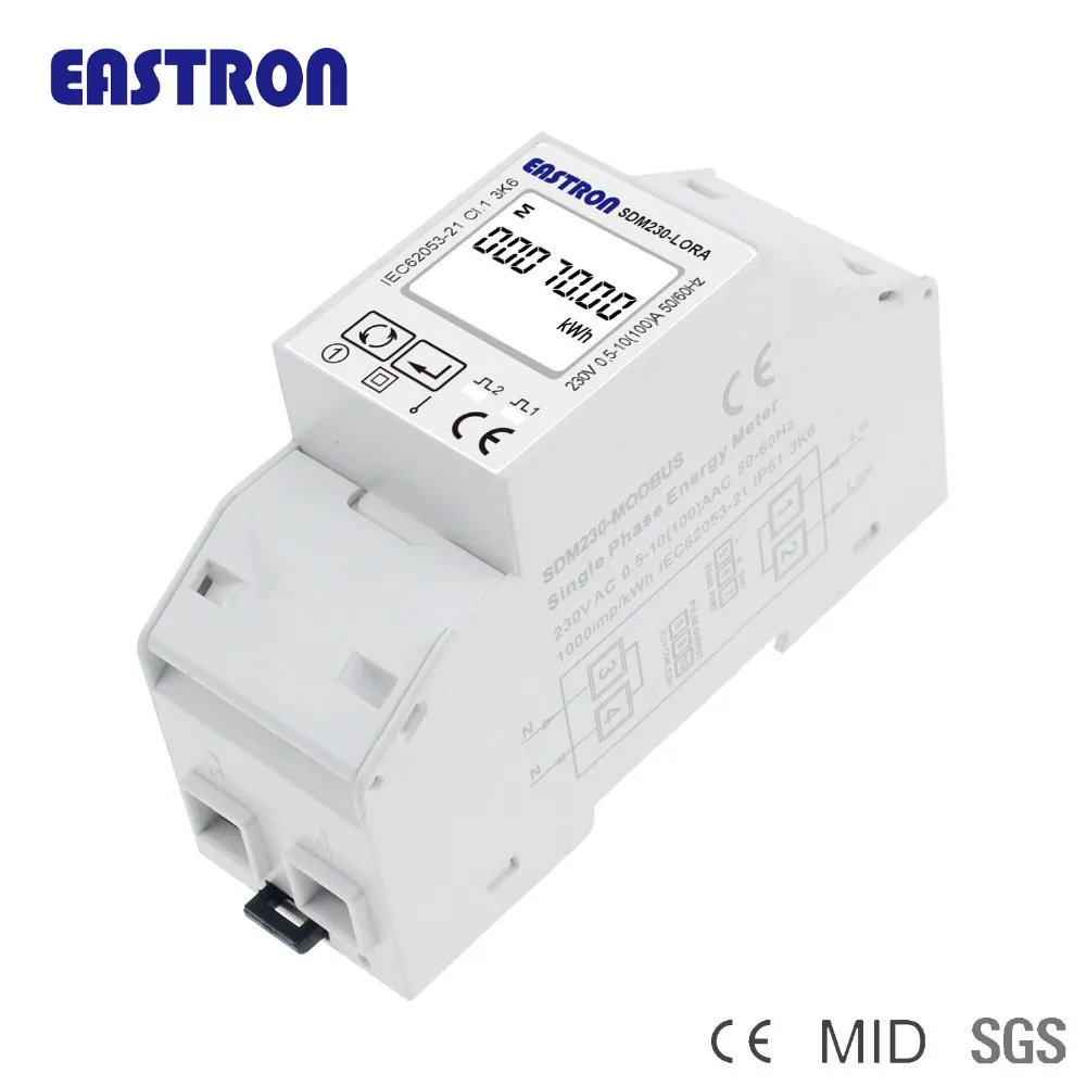SDM230-LoRa LoRaWan/LoRaMesh/Sigfox Multi-function Single Phase Wireless Digital Energy Meter for Long Distance communication - ANKUX.COM
