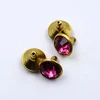 Brass shank crystal rhinestone rivet for leather bags