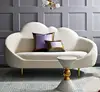 Modern Fabric Curved Sectional Cloud Sofa Living Room Loveseats