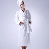 5 Star Hotel White Cotton Couple Bathrobe Set For Adults