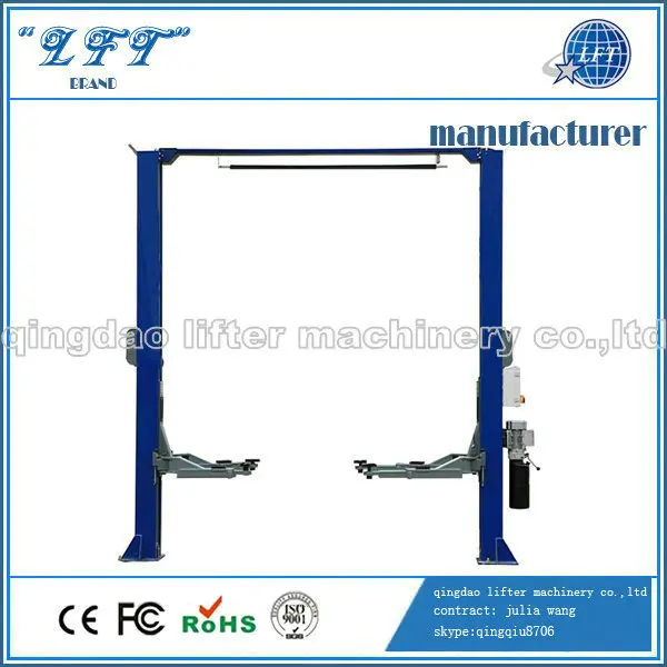 manual one side release two post car lift