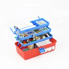Tool Box Cosmetic Plastic Cases 3 Layer Plastic Receiving Boxmakeup Cosmetic Case Art Supply Craft Storage Tool Box