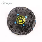 cleaning teeth duroplasts ball with dog food inside Squeaky Voice Feeding Training Dog Toy Ball dog food dispenser