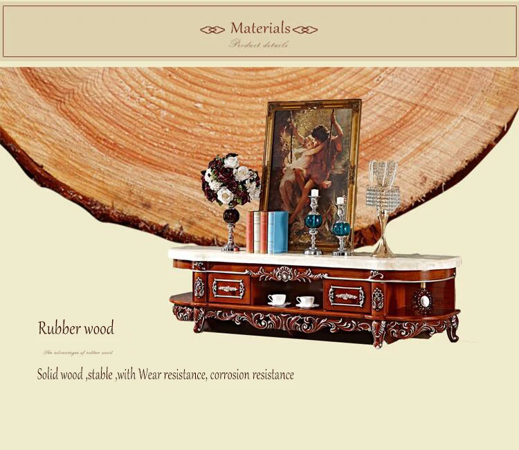 Antique High Living Room Wooden furniture lcd TV Stand pfy3001
