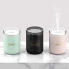 Air Humidifier LED Candle Ultrasonic Cool Mist Essential Oil Diffuser USB Aroma Lamp Car Purifier Fogger Mist Maker