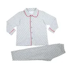 2018 wholesale unisex clothing set polka dot grey stripe kids pajamas christmas family pajamas
