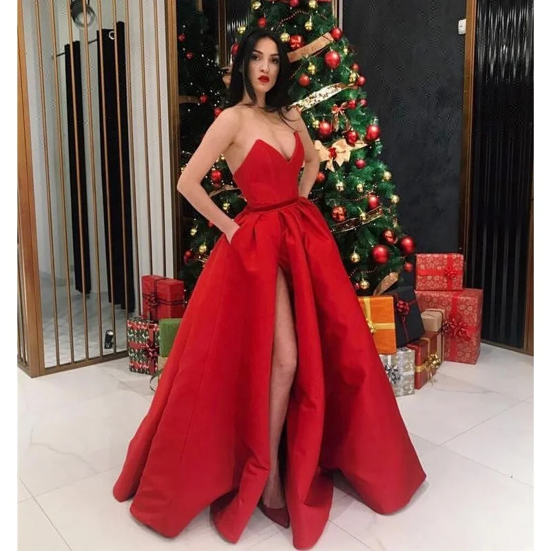 Sale Vintage Modest Fancy Prom Red Evening Dresses 
Sale Vintage Modest Fancy Prom Red Evening Dresses