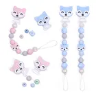 Packaging Custom Logo Teething Dummy Clip Silicone Baby Pacifier Clip