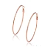 95442 Xuping fashion women jewelry simply stylish rose gold big hoop earrings for sale