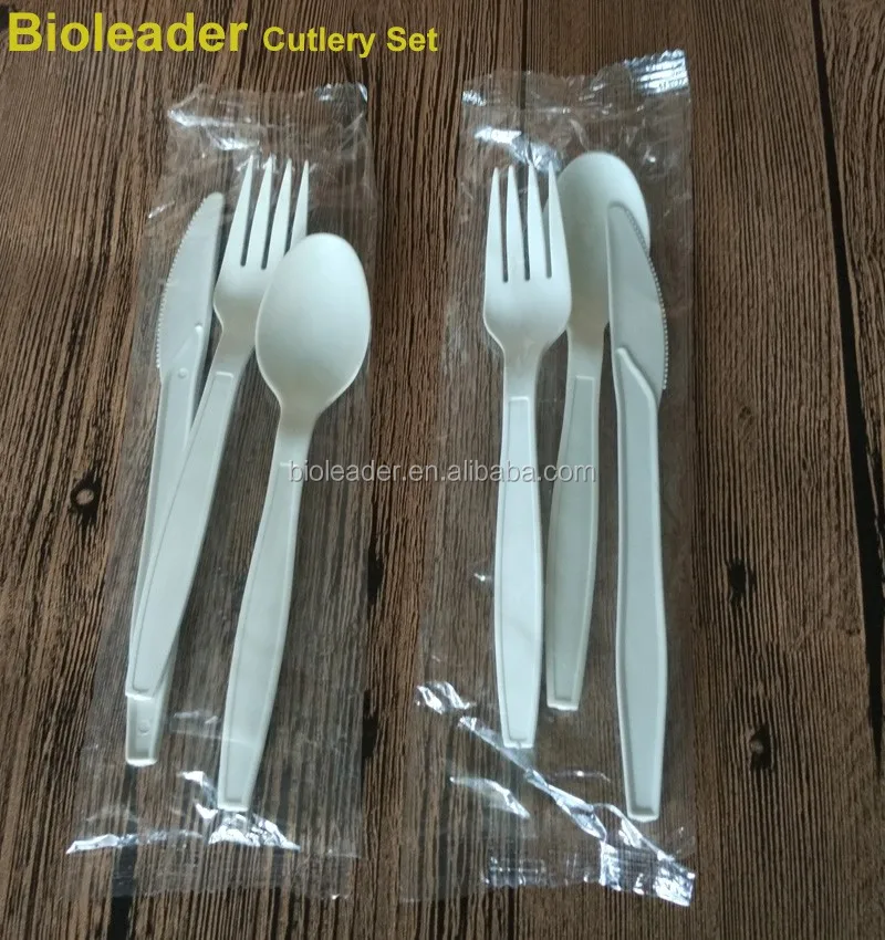 Eco-Friendly Feature and Flatware Type Plastic Fork Cornstarch Disposable Cutlery Biodegradable