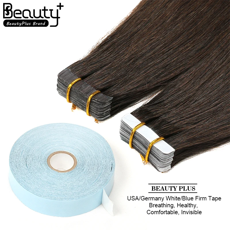 Hair Manufacturers In China 100% Virgin Remy Malaysian Double Side #2 Color Adhesive White Stick Keratin Tape Hair Extension