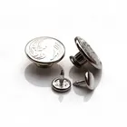 Eco Friendly Nickel Free Decorative Embossed Pattern 20mm Big Size Zinc Alloy Metal Jeans Buttons