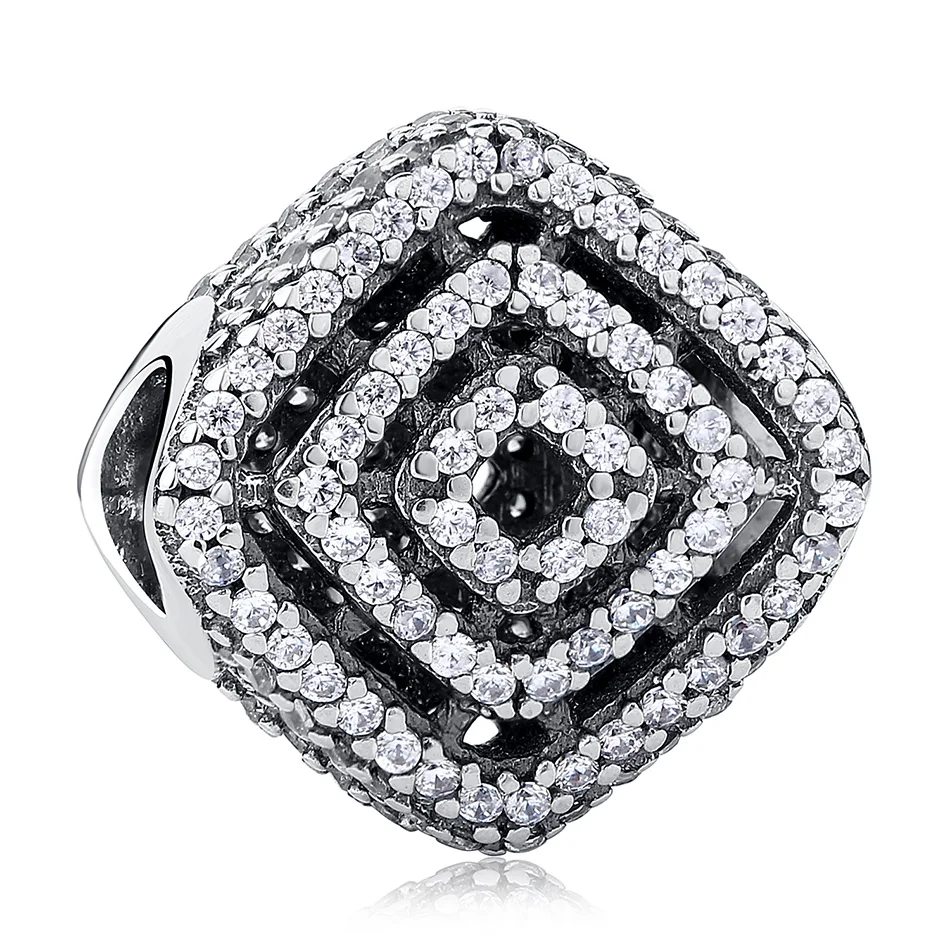 100% 925 Sterling Silver Charm Geometric Lines Clear CZ Charm Bead Fit Original Bracelet & Necklace Accessories
100% 925 Sterling Silver Charm Geometric Lines Clear CZ Charm Bead Fit Original Bracelet & Necklace Accessories