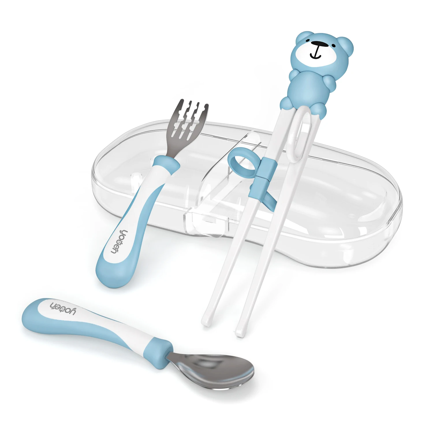 Kids forks Training Chopsticks Flat Edge Stainless steel fork Spoon Grooved baby feeding tableware Set with Case, As picture
Kids forks Training Chopsticks Flat Edge Stainless steel fork Spoon Grooved baby feeding tableware Set with Case, As picture