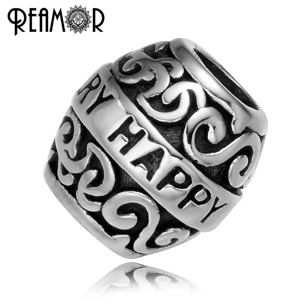 REAMOR Polishing 316L Stainless steel Happy Anniversary Together European Charm Beads Fit Bracelet Jewelry Making Accessories
REAMOR Polishing 316L Stainless steel Happy Anniversary Together European Charm Beads Fit Bracelet Jewelry Making Accessories