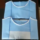 Reinforced surgical gown, double cuffs, ultrasound seams
