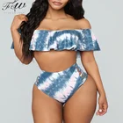 New summer swimwear women fashion two pieces a word shoulder brazilian lady summer bikini