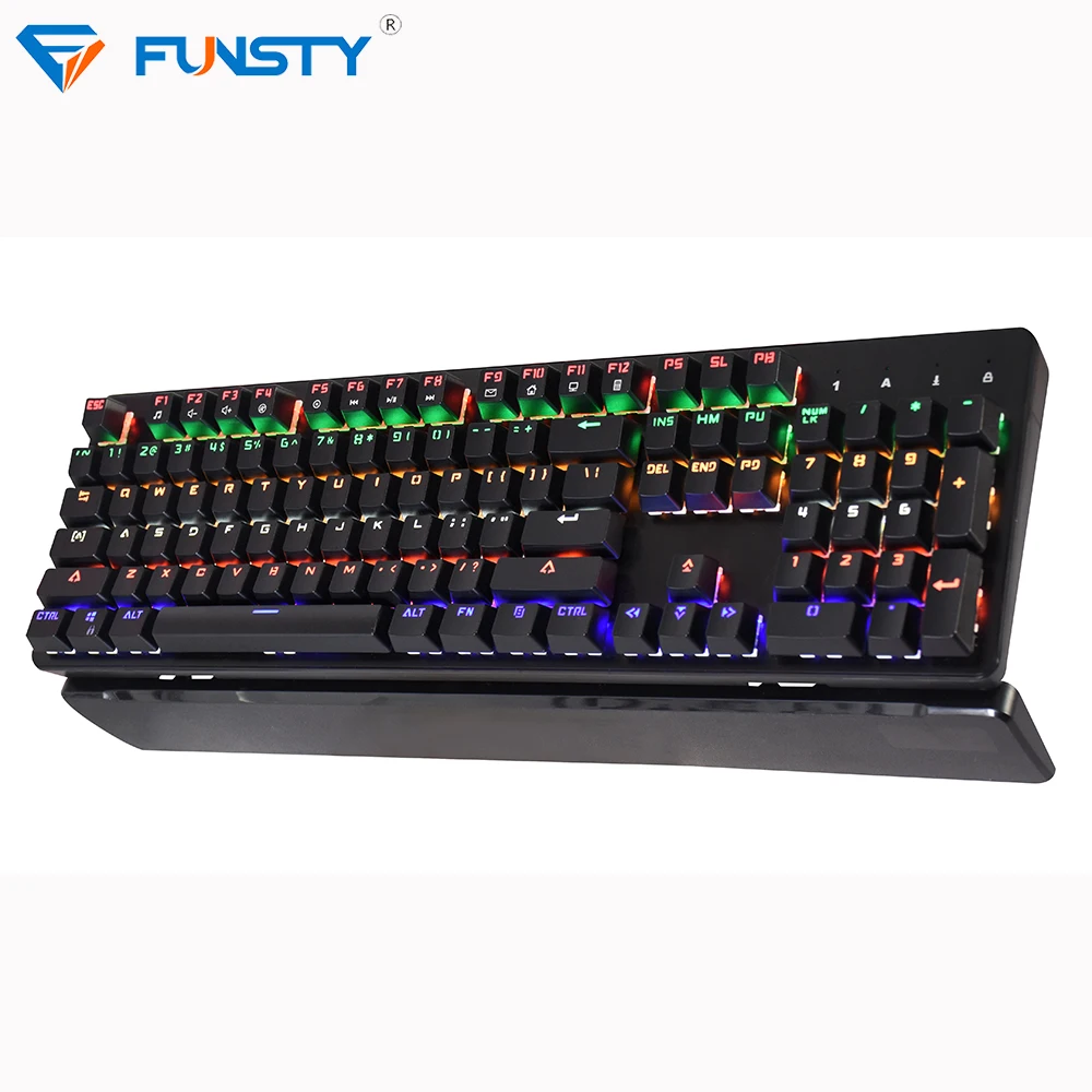 2019 Multimedia mechanical backlight gaming 5 parts of Computer keyboard MK112, Black
2019 Multimedia mechanical backlight gaming 5 parts of Computer keyboard MK112, Black