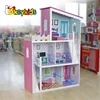 2019 Top sale pretend toy wooden diy doll house for wholesale W06A137