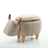 Japan & Korean market hot sale cute funny cow bull shape stool for children child wooden stools ottoman for changing shoes