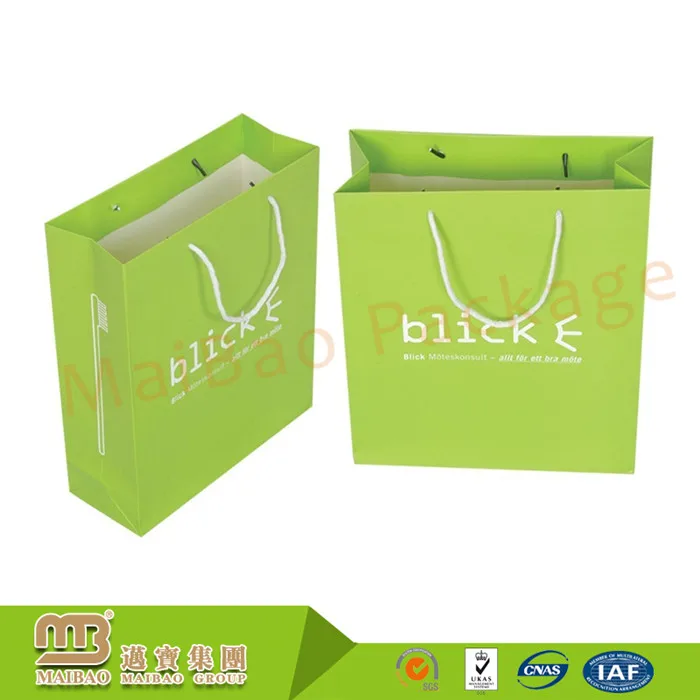shopping packing mint green gift paper bags with handles
