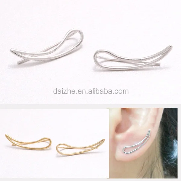 2017 fashion various color women girl jewelry micro pave 12mm mini silver cz huggie hoop earring