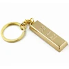 Quality Design Gold Metal Lowest Price Metallic Gold Bar Key Chains