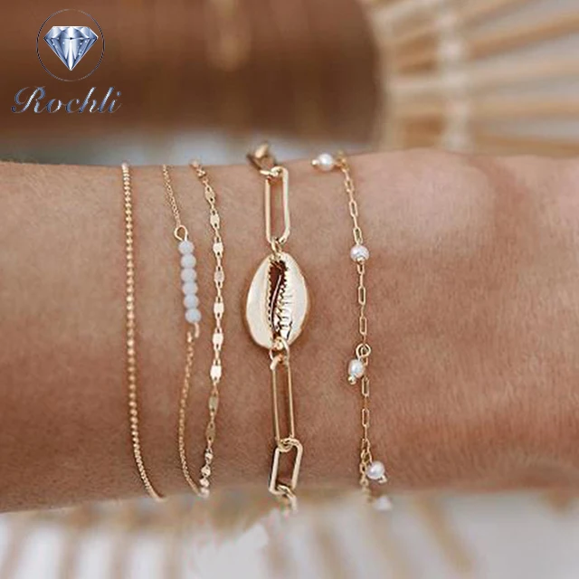 popular high quality sea beach shell hollow flower bead chain moon pendant bead chain charm style bracelet set jewelry, Gold
popular high quality sea beach shell hollow flower bead chain moon pendant bead chain charm style bracelet set jewelry, Gold