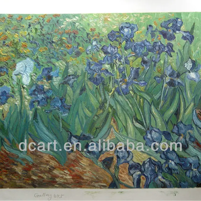 irises oil painting