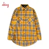 Good quality China wholesale custom clothing mens fashion long sleeve checked 100% cotton shirt