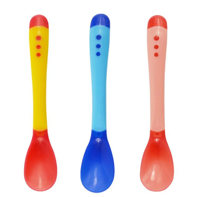Baby Temperature Color Changing Plastic Spoon,kids training silicon spoon 
Baby Temperature Color Changing Plastic Spoon,kids training silicon spoon